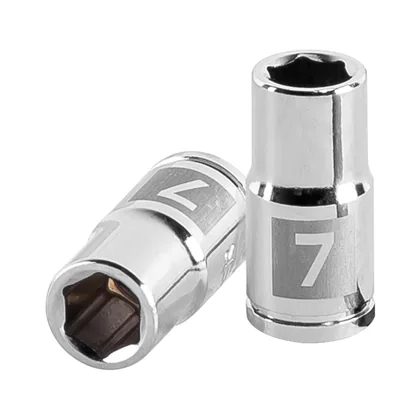 Dado de 7 mm, 6 puntas, cuadro 1/4', TRUPER