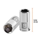 Dado de 9 mm, 6 puntas, cuadro 1/4', TRUPER 3