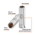 Dado largo de 10 mm, 6 puntas, cuadro 1/4', TRUPER 2