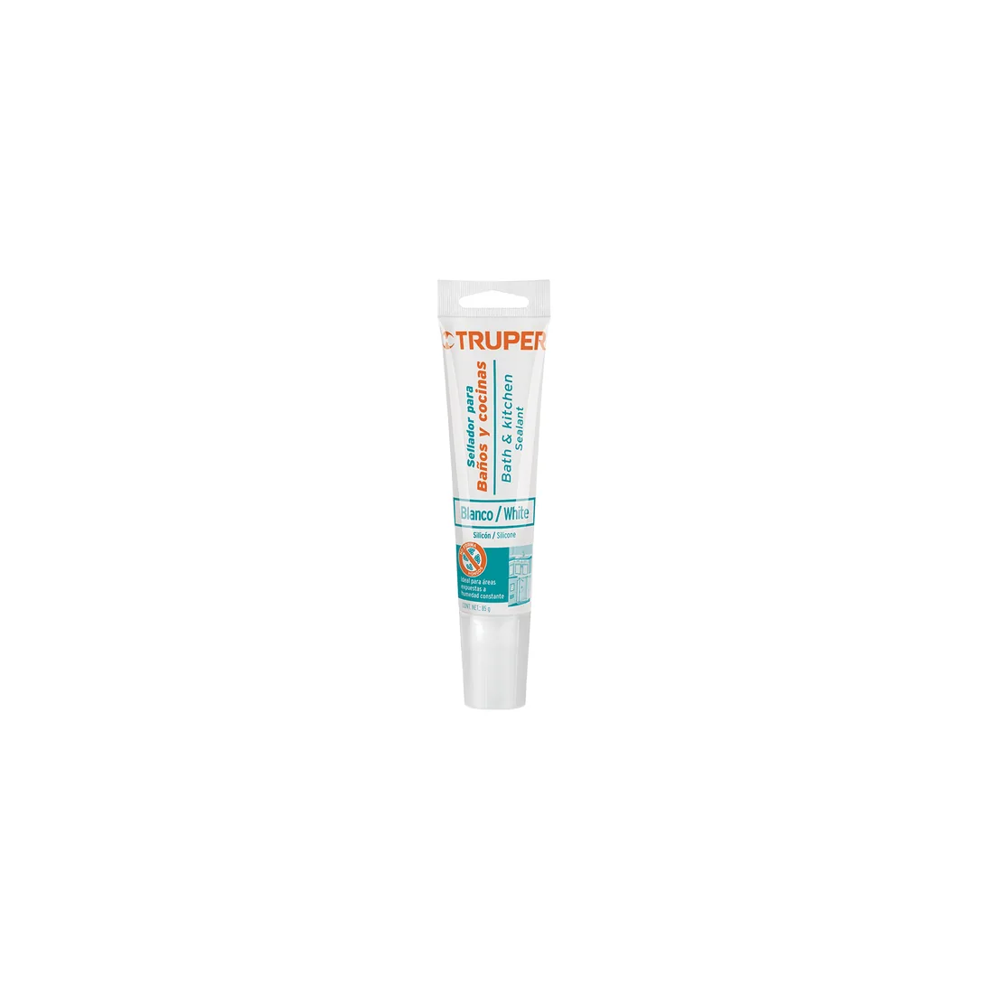 Sellador blanco para baños y cocinas, 85 g, TRUPER