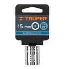 Dado de 15 mm, 6 puntas, cuadro 3/8', TRUPER 4