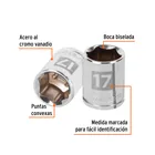 Dado de 17 mm, 6 puntas, cuadro 3/8', TRUPER 2