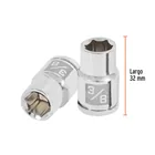 Dado de 3/8', 6 puntas, cuadro 3/8', TRUPER 3