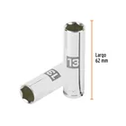 Dado largo de 13 mm, 6 puntas, cuadro 3/8', TRUPER 3