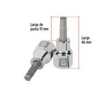 Dado punta hexagonal de 6 mm, cuadro 3/8', TRUPER 3