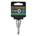 Dado punta torx T-40, cuadro 3/8', TRUPER 4