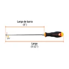 Desarmador cabinet 3/16' x 8' mango Comfort Grip, TRUPER 2