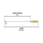 Desarmador cabinet 1/8 x 8' mango de PVC, PRETUL 2