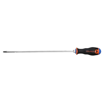 Desarmador de cruz 1/4' x 12' mango Comfort Grip, TRUPER