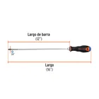 Desarmador de cruz 1/4' x 12' mango Comfort Grip, TRUPER 2