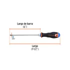 Desarmador de cruz 3/16' x 6' mango Comfort Grip, TRUPER 2