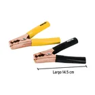 Caballete con 2 caimanes para cables pasa corriente, PRETUL 3