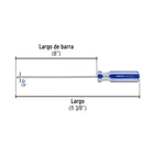 Desarmador de cruz 1/4 x 8' mango de PVC, PRETUL 2