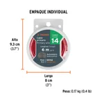 Carrete con 6 m de cable primario rojo calibre 14, TRUPER 4