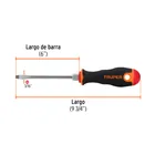 Desarmador plano 3/16' x 6' mango Comfort Grip, TRUPER 3