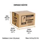 Desarmador plano 1/4' x 4' mango Comfort Grip, TRUPER 8