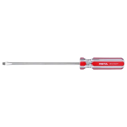 Desarmador plano 3/16 x 6' mango de PVC, PRETUL