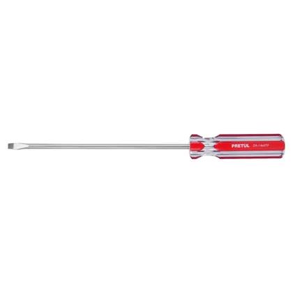 Desarmador plano 1/4 x 8' mango de PVC, PRETUL