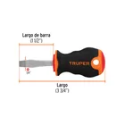Desarmador plano 1/4' x 1-1/2' mango Comfort Grip, TRUPER 2