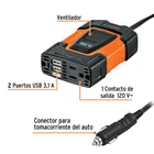 Inversor de corriente de 120 W con puertos USB, TRUPER 3