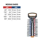 Juego de dados mm y std con matraca, cuadro 1/2', TRUPER 3