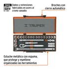 Juego de 25 herramientas cuadro 1/2' std y mm para mecánico 3