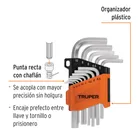 Juego de 13 llaves hexagonales mm, con organizador, TRUPER 2