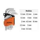 Juego de 13 llaves hexagonales mm, con organizador, TRUPER 3