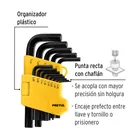 Juego de 13 llaves hexagonales std, con organizador, PRETUL 2