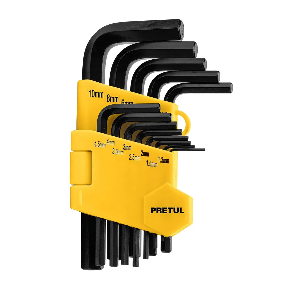 Juego de 13 llaves hexagonales mm, con organizador, PRETUL