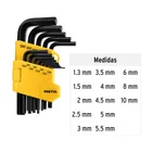 Juego de 13 llaves hexagonales mm, con organizador, PRETUL 3