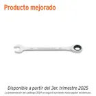 Llave combinada con matraca 8 mm x 136 mm largo, EXPERT 1