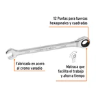 Llave combinada con matraca 10 mm x 154 mm largo, EXPERT 2