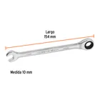 Llave combinada con matraca 10 mm x 154 mm largo, EXPERT 3