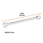 Llave combinada extralarga 14 mm x 220 mm de largo, EXPERT 3