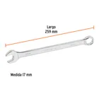 Llave combinada extralarga 17 mm x 259 mm de largo, EXPERT 3