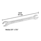 Llave española, 3/8 x 7/16' x 157 mm de largo, PRETUL 3