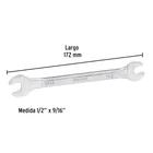 Llave española, 1/2 x 9/16' x 172 mm de largo, PRETUL 3