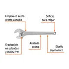 Llave ajustable (perico) 15' profesional cromada, EXPERT 2
