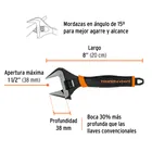 Llave ajustable (perico) 8' boca ancha Comfort Grip, EXPERT 3