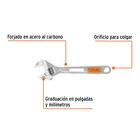 Llave ajustable (perico) 8' cromada, TRUPER 2