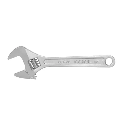 Llave ajustable (perico) 6' cromada, PRETUL