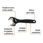 Llave ajustable (perico) 6' profesional pavonada, EXPERT 2