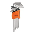 Juego de 9 llaves torx largas con organizador abatible 1