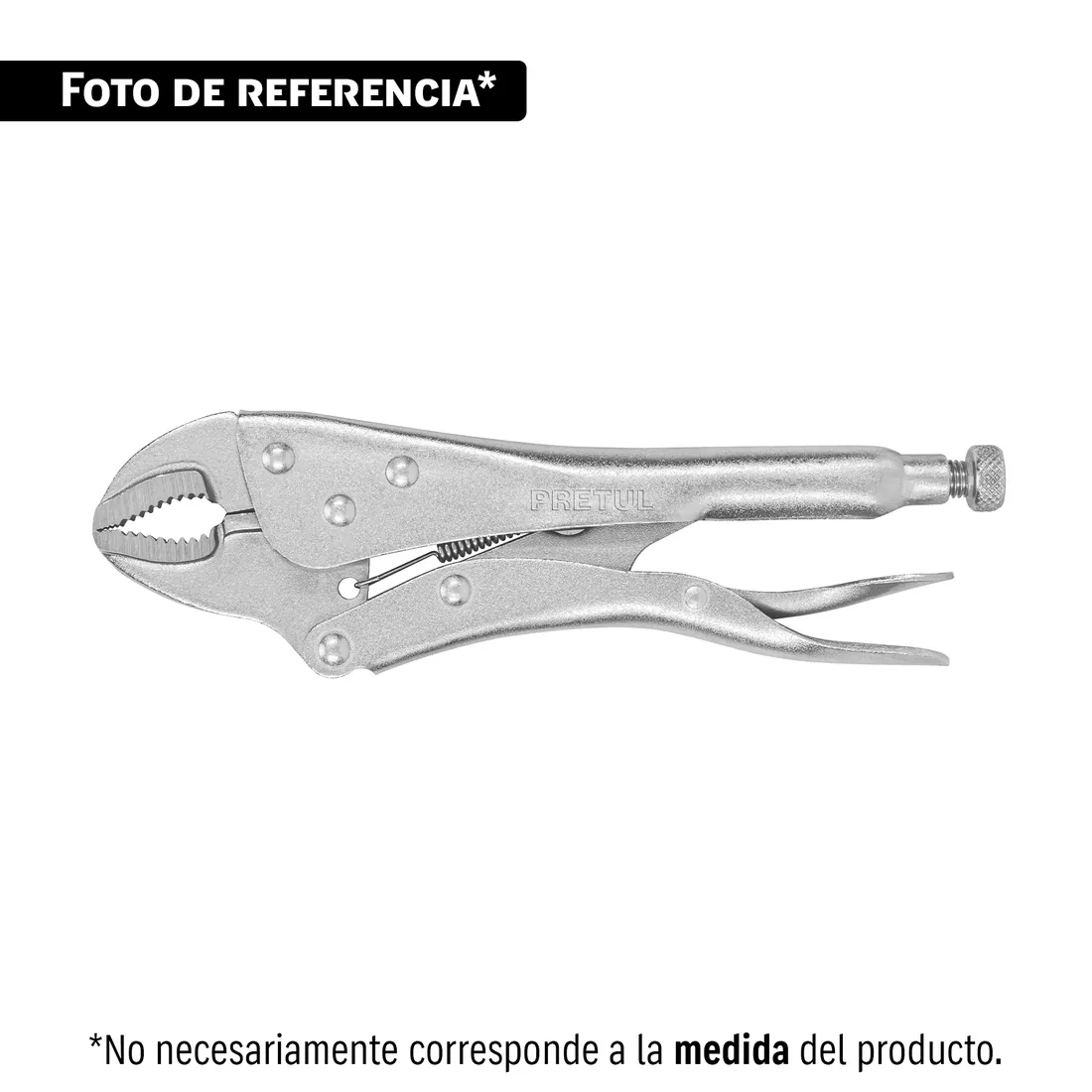 Pinza de presión 5' mordaza curva, PRETUL