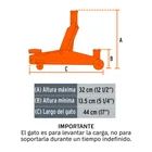 Gato hidráulico de patín, 2t, 30 movimientos, TRUPER 8