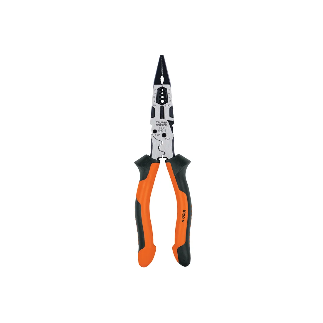 Pinza multiuso 8' punta larga, comfort grip, TRUPER expert
