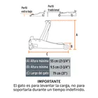 Gato hidráulico profesional de patín,3.5t, elevación rápida 2