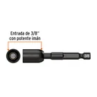 Estuche con 4 dados magnéticos de impacto 3/8' largo 2-1/2' 2