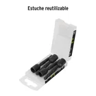 Estuche con 4 dados magnéticos de impacto 3/8' largo 2-1/2' 5